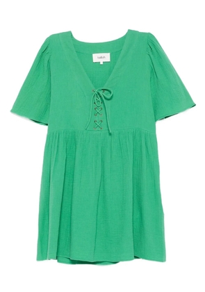 Ba&Sh lace-up details mini dress - Green