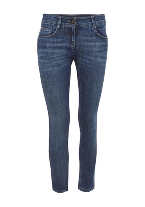 Brunello Cucinelli Vintage logo-patch jeans - Blue