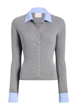Cinq A Sept Soma ribbed buttoned cardigan - Grey