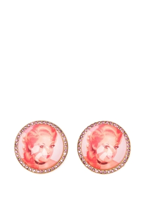 Chopova Lowena portrait rhinestoneembellished hair clips (set of two) - Gold