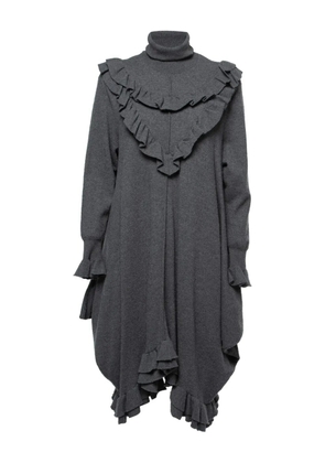 Stella McCartney Pre-Owned ruffle turtleneck dress - Grey