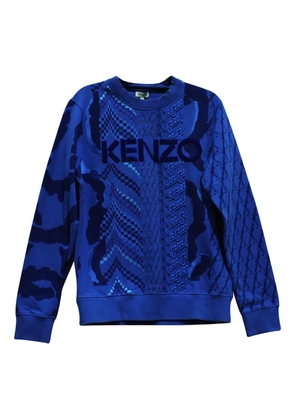 Kenzo Pre-Owned jacquard cotton sweatshirt - Blue