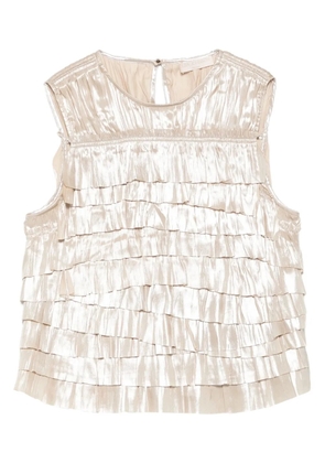 Ulla Johnson Quinn layered ruffled top - Neutrals