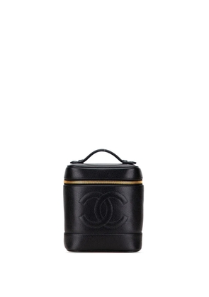 CHANEL Pre-Owned 1994-1996 CC Caviar Case vanity bag - Black