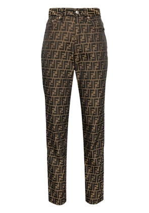 Fendi Pre-Owned 1990-2000s Zucca pattern trousers - Brown