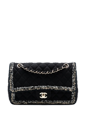 CHANEL Pre-Owned 2018-2019 Medium Classic Denim Braided Single Flap shoulder bag - Black