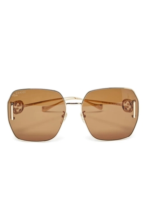 Gucci Pre-Owned interlocking-GG sunglasses - Gold