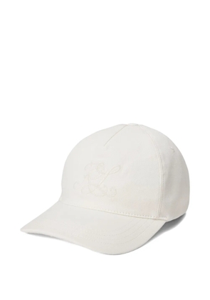 Ralph Lauren Purple Label monogram twill ball cap - White