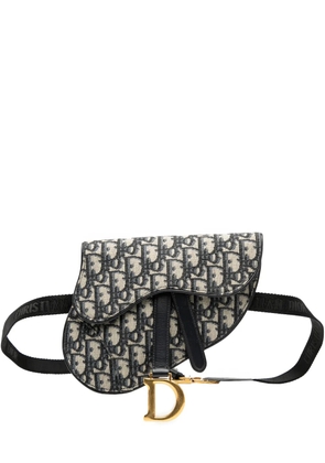 Christian Dior Pre-Owned 2019 Oblique Canvas Saddle belt bag - Blue