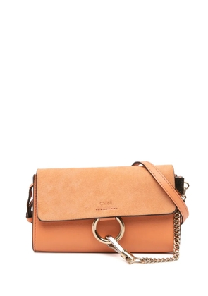 Chloé Pre-Owned 2019 Small Suede and Calfskin Faye crossbody bag - Orange