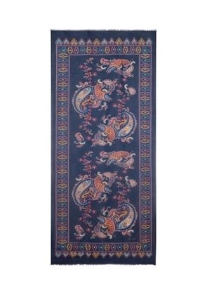 ETRO floral paisley scarf - Blue