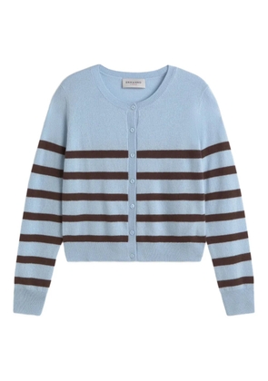 ERMANNO FIRENZE stripe-pattern cardigan - Blue
