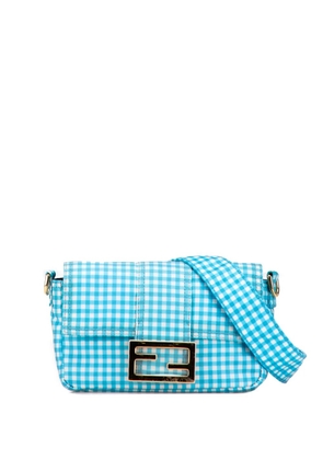 Fendi Pre-Owned 2010-2025 Joshua Vides Mini Nylon Convertible Baguette satchel - Blue