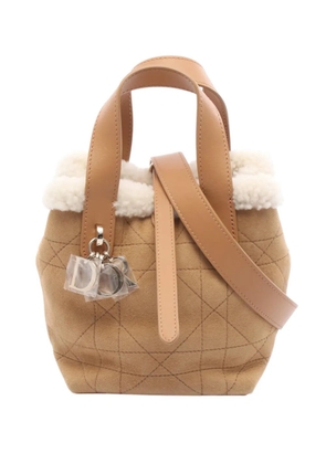 Christian Dior Pre-Owned 2025 Nano Suede Macrocannage DiorAlps Toujours satchel - Brown