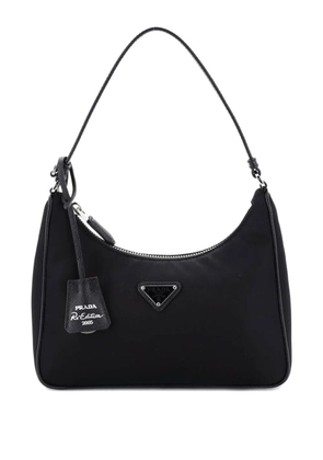Prada Pre-Owned Re-Edition 2005 Tessuto with Saffiano Leather Mini hobo bag - Black
