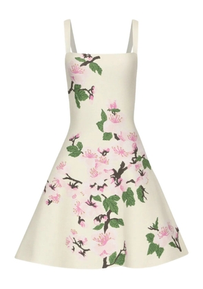 Oscar de la Renta floral-jacquard dress - White
