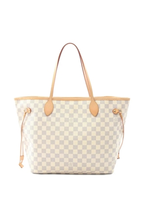 Louis Vuitton Pre-Owned 2009 Neverfull MM Damier Azur canvas tote bag - Neutrals