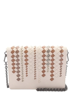 Bottega Veneta Pre-Owned 2000s intrecciato chain wallet - Neutrals