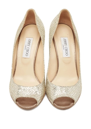 Jimmy Choo Pre-Owned Baxen glitter sandals - Gold