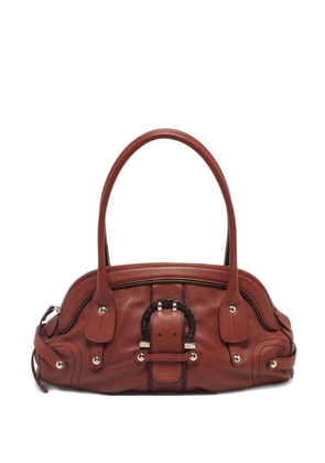 Ferragamo Pre-Owned Gancini leather shoulder bag - Brown