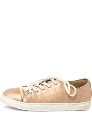 Charlotte Olympia Pre-owned satin sneakers - Brown
