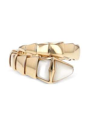 Bvlgari Pre-Owned Serpenti Viper mother of pearl pink gold ring