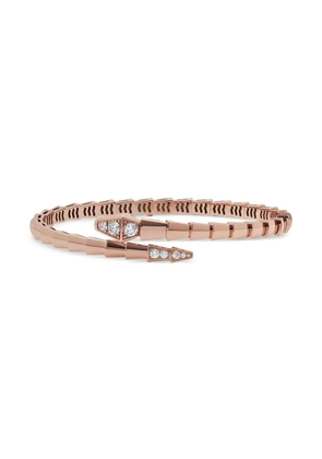 Bvlgari 18K rose gold Serpenti Viper diamond bracelet - Pink