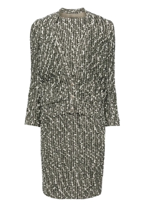 CHANEL Pre-Owned 2004 bouclé dress suit - Green