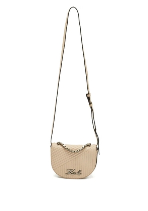 Karl Lagerfeld quilted crossbody bag - Neutrals
