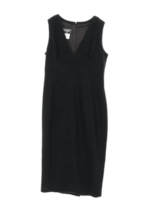 CHANEL Pre-Owned 1986-1988 V-neck midi dress - Black