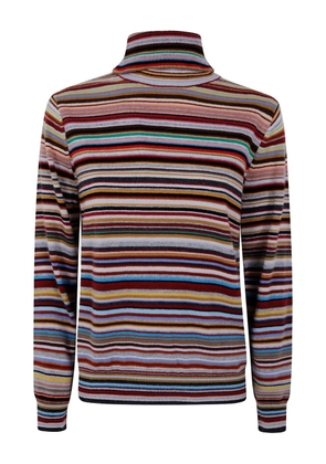 Paul Smith Signature Stripe turtleneck sweater - Blue