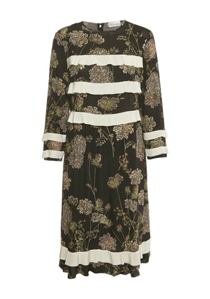 Valentino Pre-Owned floral-print ruffled dress - Black