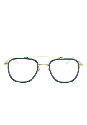 Leisure Society geometric-frame glasses - Green