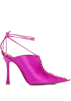 Roberto Cavalli satin lace-up pumps - Pink