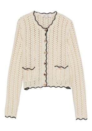 Ba&Sh Sheila scalloped-trims cardigan - Neutrals