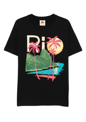FARM Rio Rio landscape-print T-shirt - Black