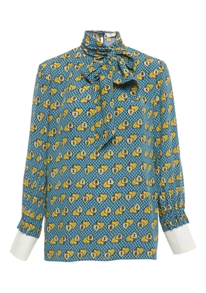 Fendi Pre-Owned heart-lock print top - Blue