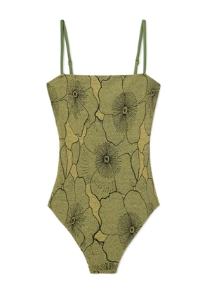 La DoubleJ floral-print swimsuit - Green