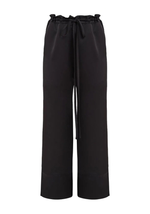 Gloria Coelho drawstring ruflled straight trousers - Black