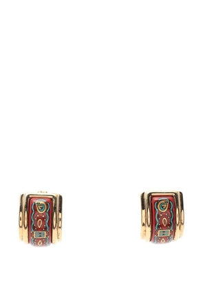 Hermès Pre-Owned 20th Century Enamel Cloisonne Clip On Earrings costume earrings - Red