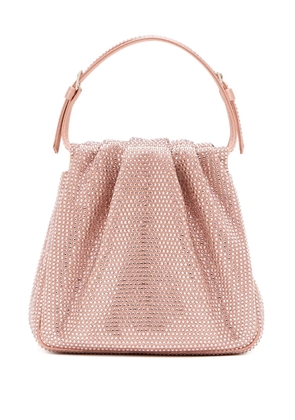 Amina Muaddi Vittoria crystal-embellishment ruffled mini bag - Pink