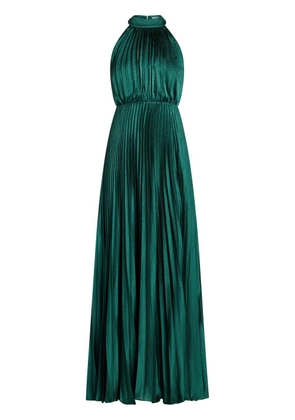 Monique Lhuillier pleated maxi dress - Green