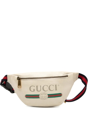 Gucci Pre-Owned 2000-2015 Leather Logo belt bag - White