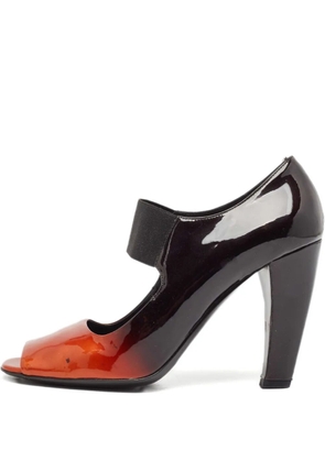 Prada Pre-Owned 110mm leather peep toe pumps - Black