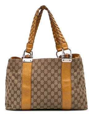 Gucci Pre-Owned 2016-2024 Medium GG Canvas Bamboo Libeccio tote bag - Brown