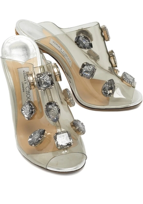 Jimmy Choo Pre-Owned crystal-embellished sandals - White