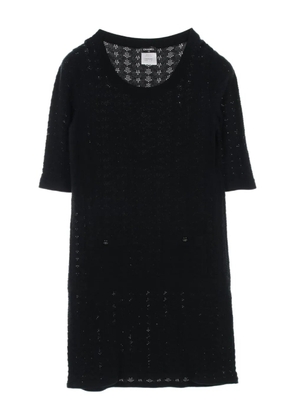 CHANEL Pre-Owned 1986-1988 Coco Mark cotton dress - Black