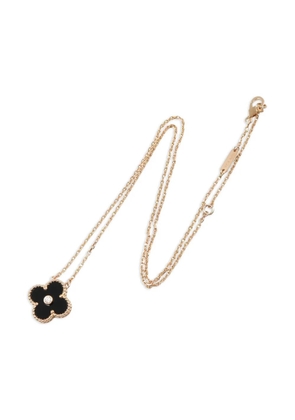 Van Cleef & Arpels Pre-Owned Alhambra diamond onyx necklace - Pink