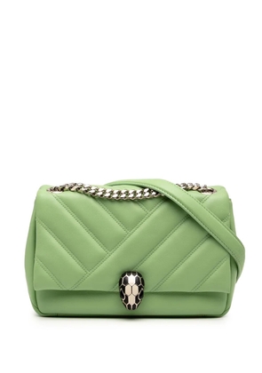 Bvlgari Pre-Owned 2021-2025 Leather Serpenti Cabochon Chain crossbody bag - Green