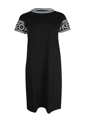 Kenzo Pre-Owned logo-print T-shirt midi dress - Black